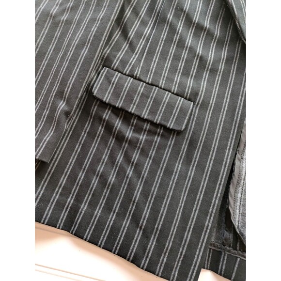 Liverpool Blazer Womens Medium Open Front Beetlejuicecore Goth Striped Layers - Picture 6 of 13
